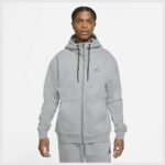 Nike Hoodie Fz Fleece Essentials Jordan Jumpman Air - Grijs, maat X-Large