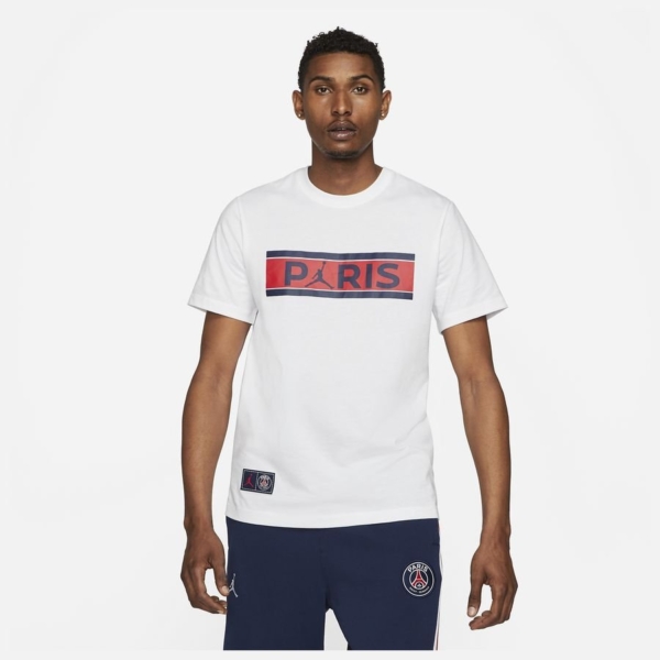 Paris Saint-Germain T-shirt Wordmark Jordan x PSG - Wit