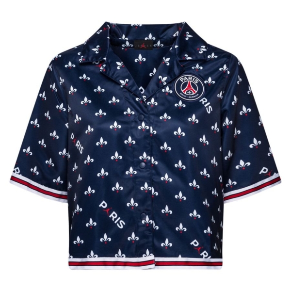 Paris Saint-germain Aop Shirt Jordan x Psg - Navy Vrouw - Nike, maat Small
