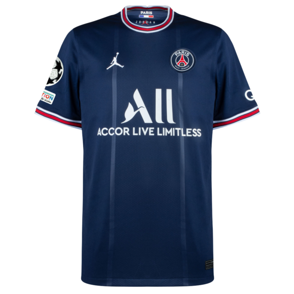 Paris Saint Germain Shirt Thuis 2021-2022 + Champions League Badges - M