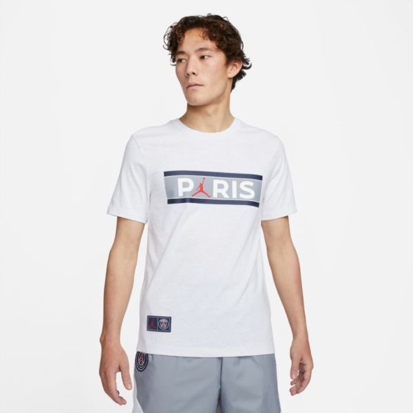 Paris Saint-Germain T-shirt Wordmark Jordan x PSG - Wit