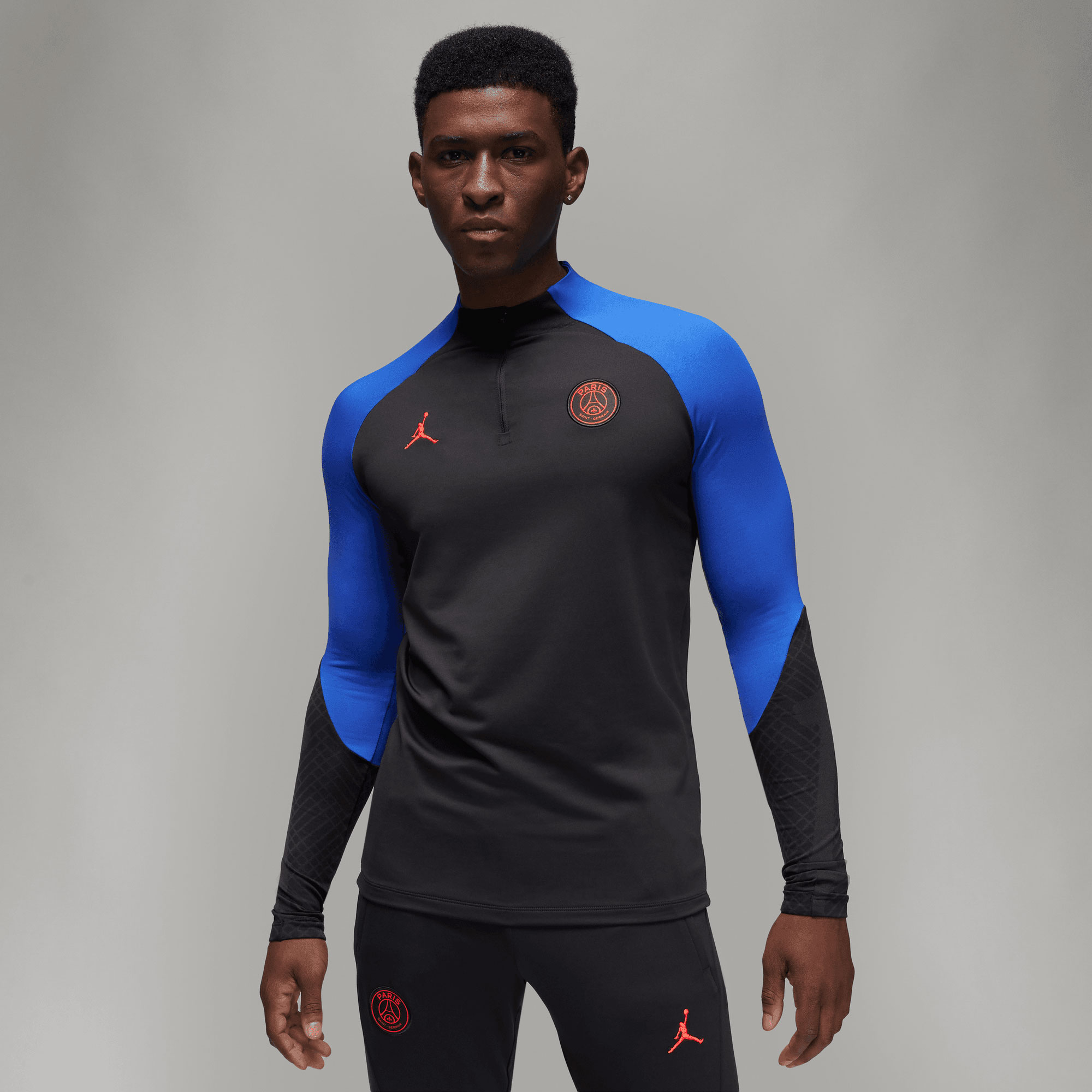 Paris Saint Germain x Jordan Brand Dri-Fit Strike Training Sweater 2022-2023 - Zwart/ Blauw