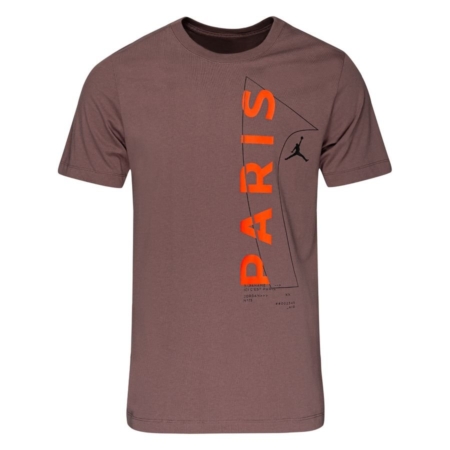 Paris Saint-germain T-shirt Wordmark Jordan x Psg - Bruin/rood/zwart - Nike, maat X-Small