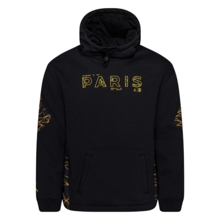 Paris Saint-germain Hoodie Statement Fleece Jordan x Psg - Zwart/geel - Nike, maat Small