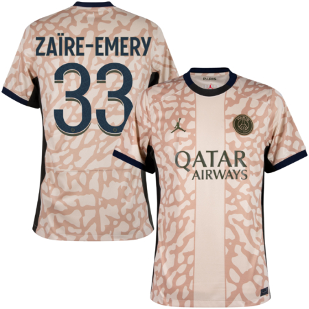 Paris Saint Germain 4e Shirt 2024 + Zaïre-Emery 33 - M