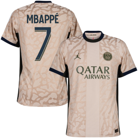 Paris Saint Germain Authentic Dri Fit ADV 4e Shirt 2024 + Mbappé 7 - M